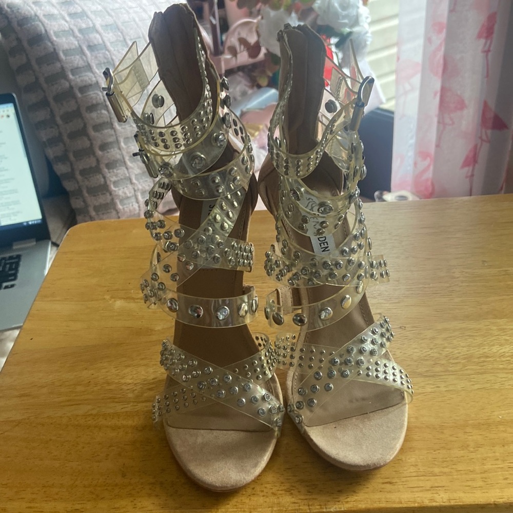 Steve Madden rhinestone and stud sandals
